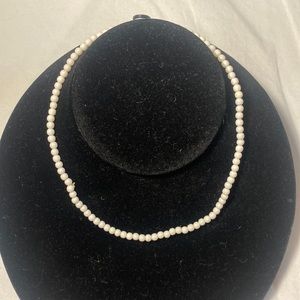 white beaded choker
